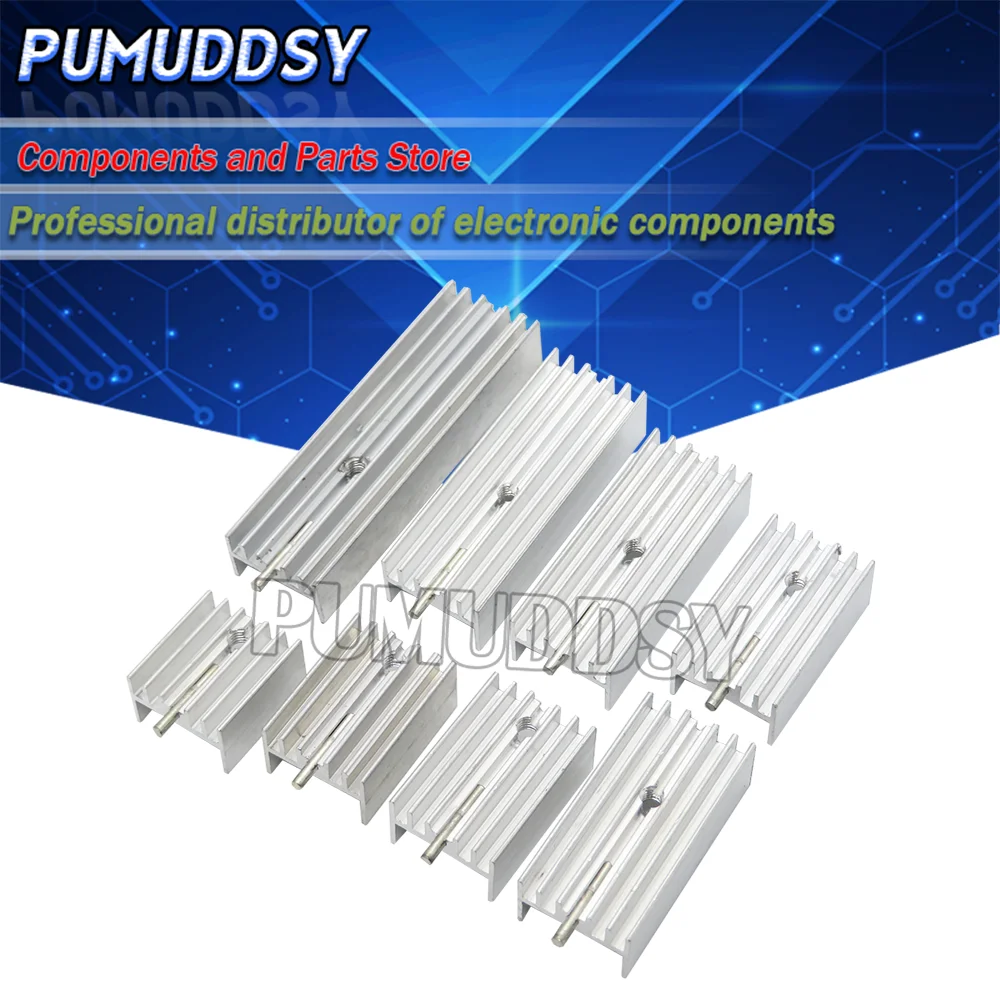 10 sztuk 15x10x1 6/20/22/25/30/35/40/50mm aluminiowy radiator U TO-220 dla tranzystorów, TO220 dla aluminium, TO220 dla grzejników