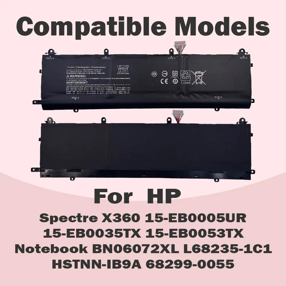BN06XL Battery 72.9Wh For HP Spectre X360 Convertible 15 15-EB0000UR 15-EB0001NC 15-EB0025TX 15-EB0041UR 15-EB1001N L68235-1C1