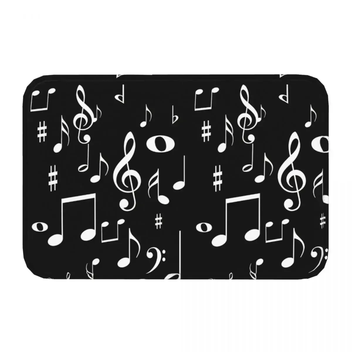 Anti-Slip Rug Doormat Living Room Mat Music Notes Hallway Carpet Welcome Decor
