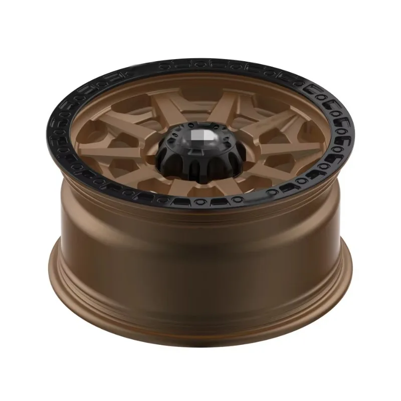 【2026】New 17-inch Deep Dish Custom Off-road Forged Wheel Hub Bronze With Black Edge Six-hole Rim PCD6x139.7)
