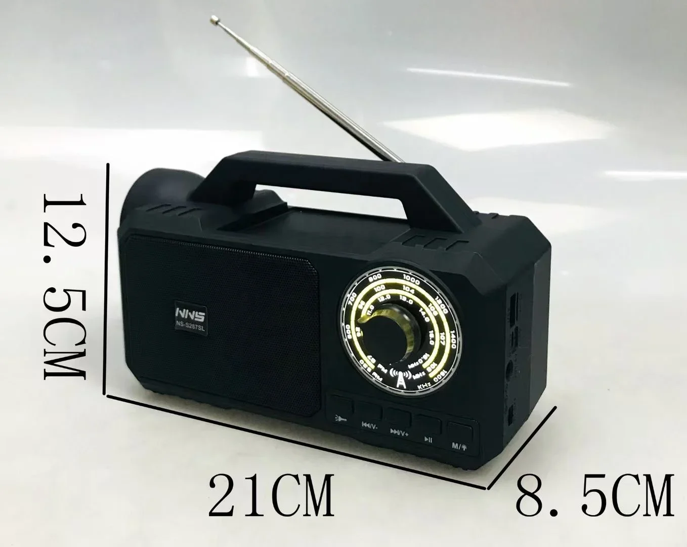 NNS S287SL Am Fm draagbare radio oplaadbare USB-ontvanger met led-zaklamp Radio van goede kwaliteit