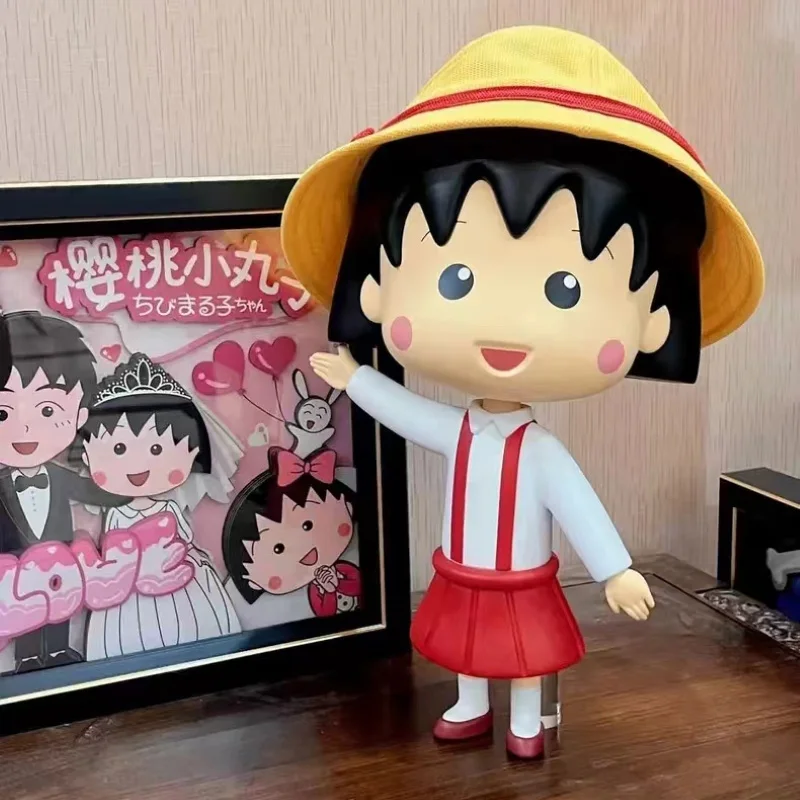 40cm Chibi Maruko chan Anime Figure Choice Kawaii Statuette VINYL Figurine Home Decor Room Desktop Decoration Christmas Gifts