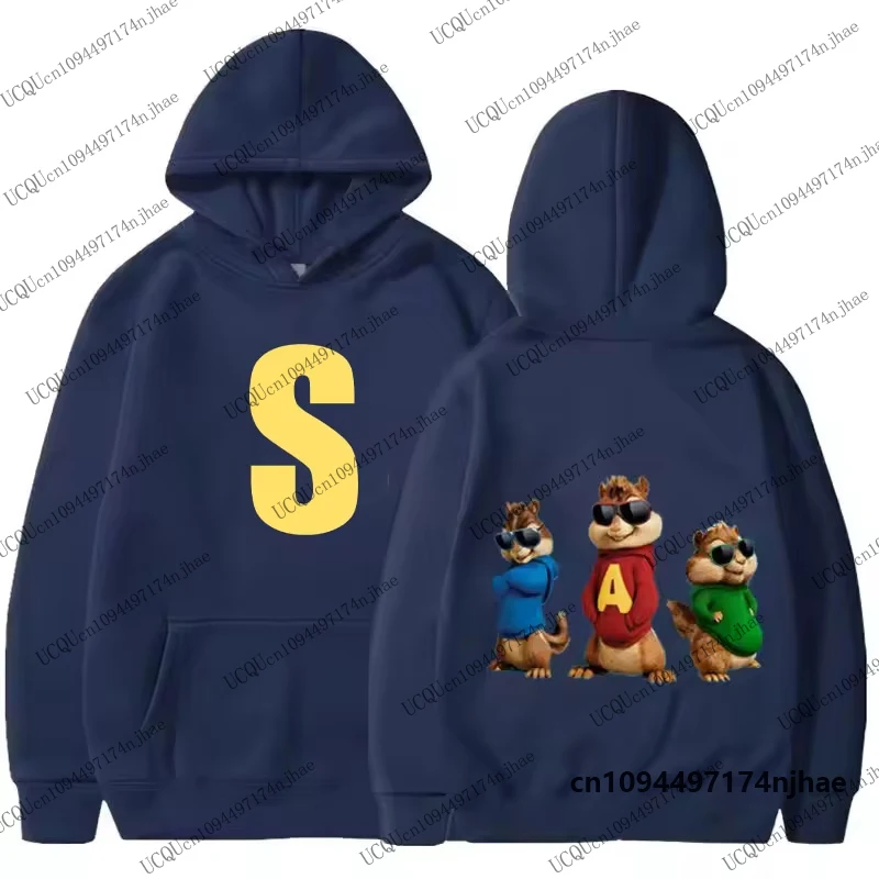 2026 Cartoon Alvin und die Chipmunks Baumwoll-Hoodies für Männer und Frauen Herbst Winter Langarm-Sweatshirt Lässige Oversized-Oberteile – Detail 8