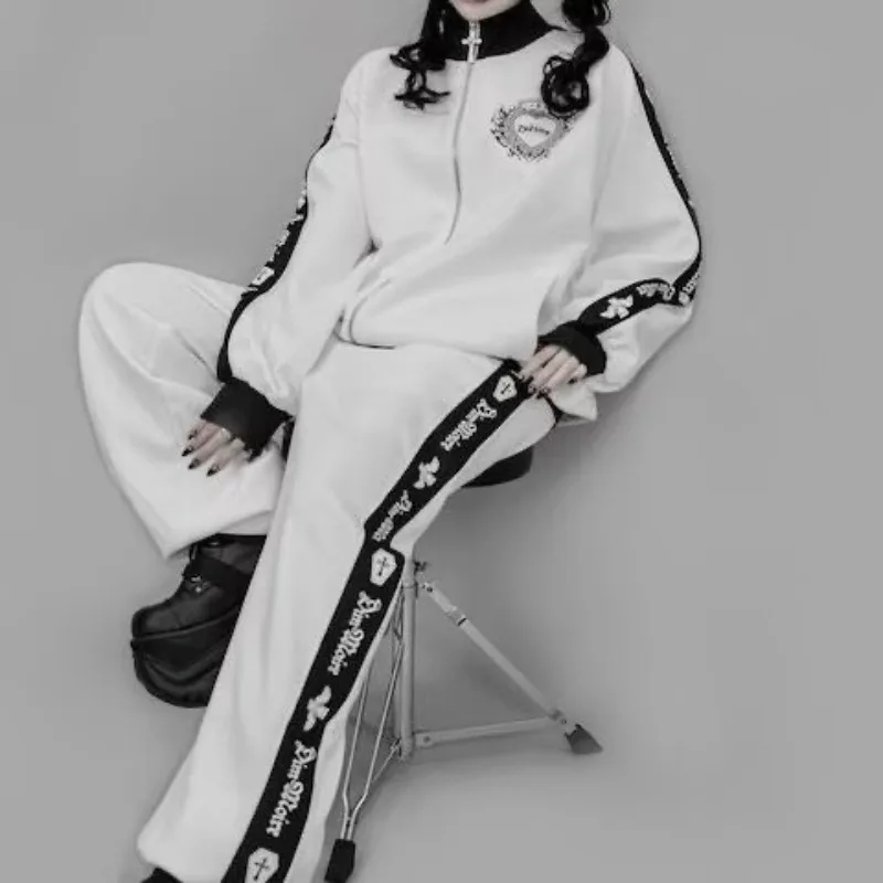 Ретро субкультура, индивидуальный дизайн, уличный рок, хип-хоп, серия Darkly, осенние новые свободные универсальные повседневные куртки, одежда на молнии