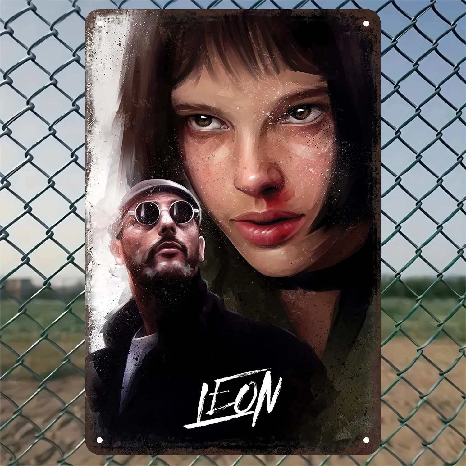 Póster metálico de estilo vintage de Leon Film Art: ideal para decorar el hogar, el garaje, un bar, una cafetería o un espacio de ocio masculino. Una idea original para un regalo de cumpleaños.
