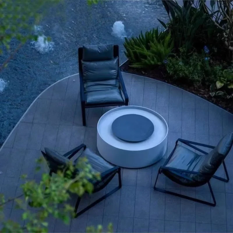 Outdoor sofa courtyard aluminum alloy villa open-air balcony waterproof and sunscreen B & B outdoor leisure single chair