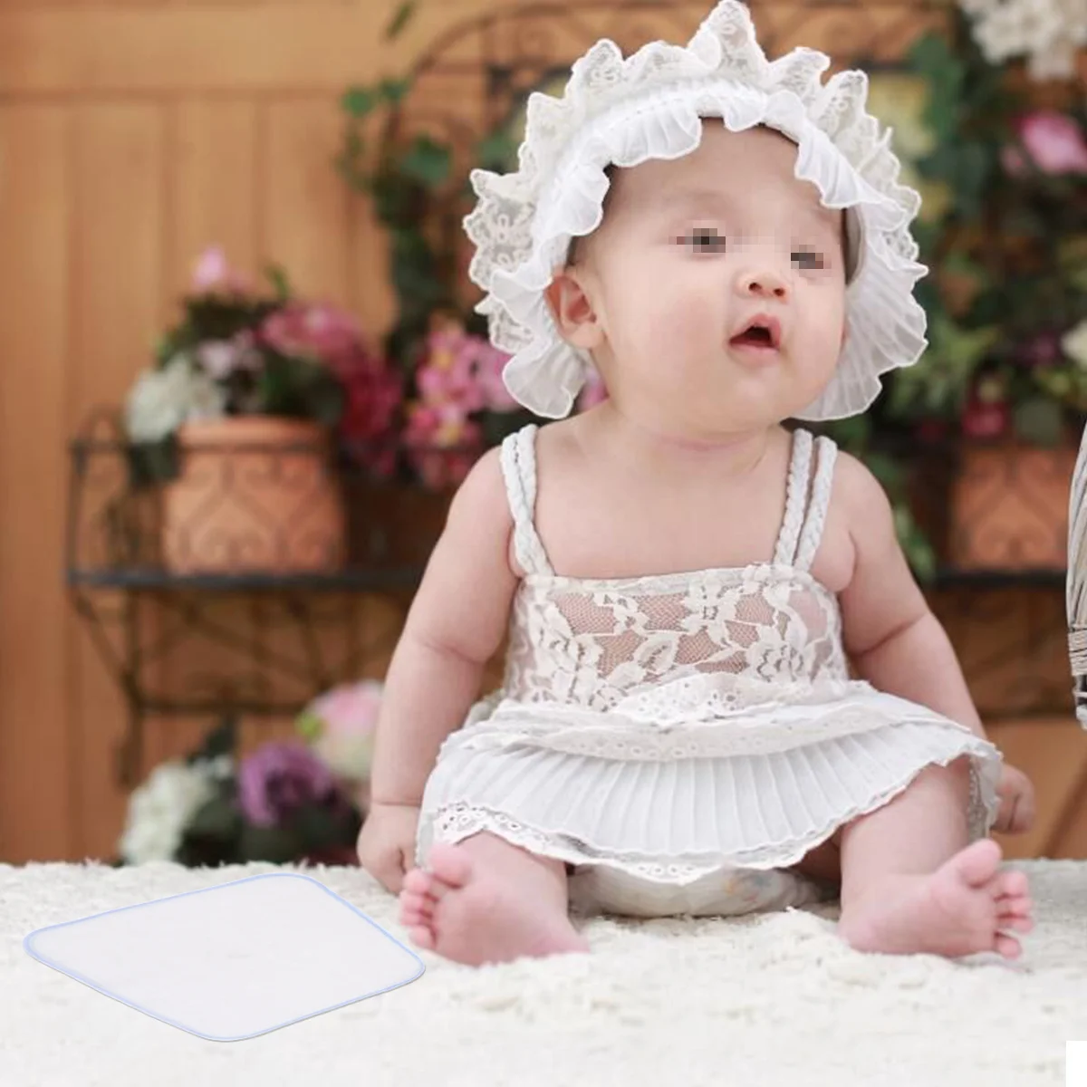 10 قطعة مناشف تغذية الطفل الشاش المزدوج كبير لينة الأزرق ماصة مناشف التمريض منحني صالح للطفل الرقبة الكتف #2