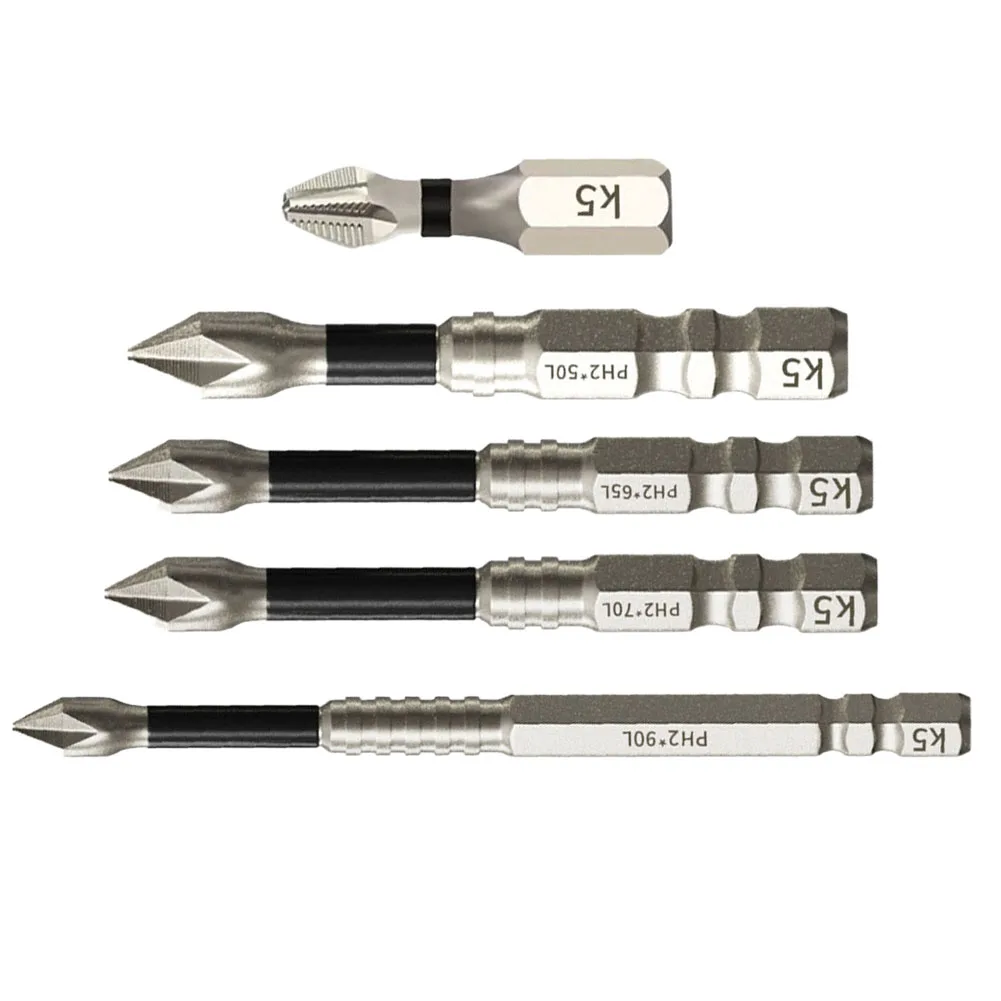 3/4/5pcs Cross Screwdriver Bit Alloy Steel Anti-Slip Drill Bits PH2 Cross Industrial Grade Screwdriver Power Tool Accessories
