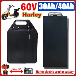 For Harley 60V 40Ah 30AH Electric Motorcycle Waterproof 18650 Lithium Battery for Foldable CityCoco Electric ScooterBicycle