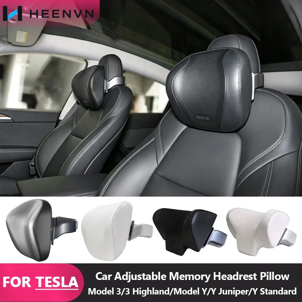 Heenvn Multifunction Car Neck Pillow For Tesla Model 3/Y Model 3 Highland Model Y Juniper 2026 Adjustable Support Phone Brackle