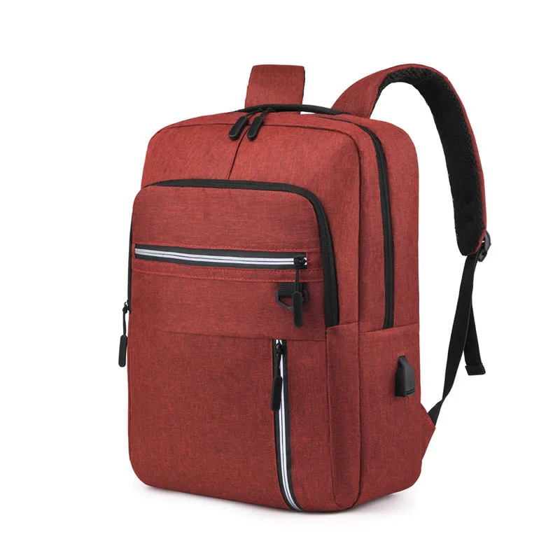 Mochila de nylon impermeável multifuncional para homens, sacos para laptop, mochila de carregamento USB, mochila casual