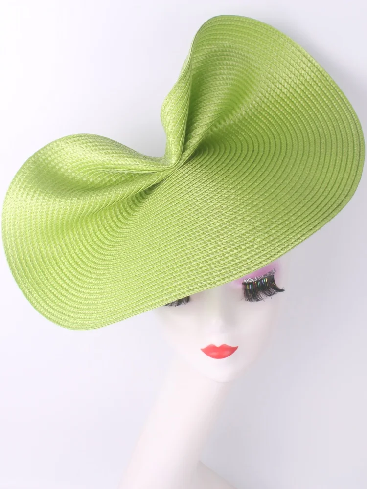 Light Green Fascinator Base Women Millinery DIY Hair Accessories For Ladies Occasion Headpieces Party Wedding Cocktail Church