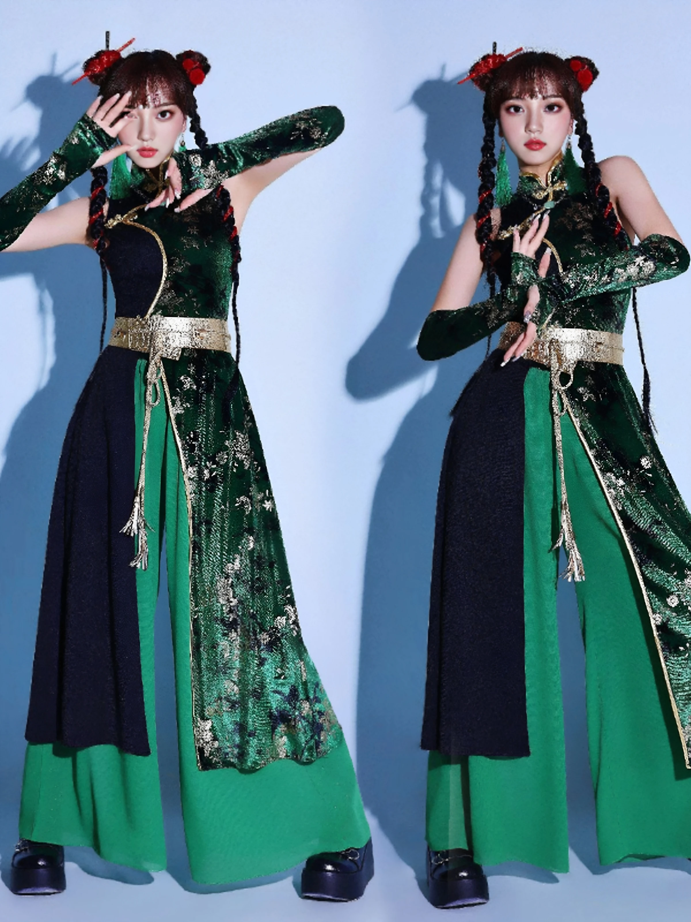

New Fashionable Jazz Dance Performance Costume Women's Group Kpop Performance Clothes National Trend Style Stage Performance ...