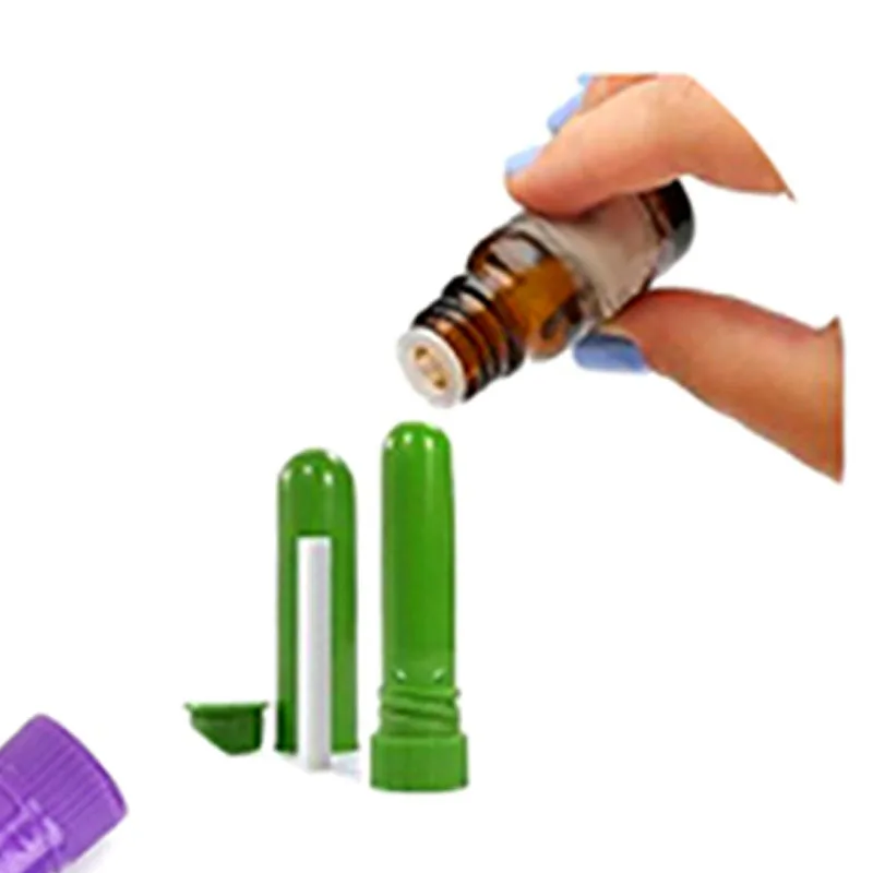 With Cotton Wicks Refill Plastic Nasal Inhaler Sticks For Essential Oil Containers Aromatherapy Inhaler Empty Nasal Inhaler Tube