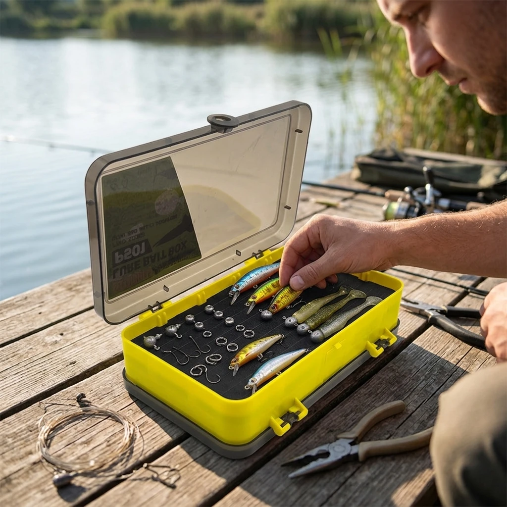 2 Layers Fishing Lure Box Large Capacity Plastic Organizer Box For Fishing Lure Fake Bait Fishhook Outdoor Fishing Tackle Box