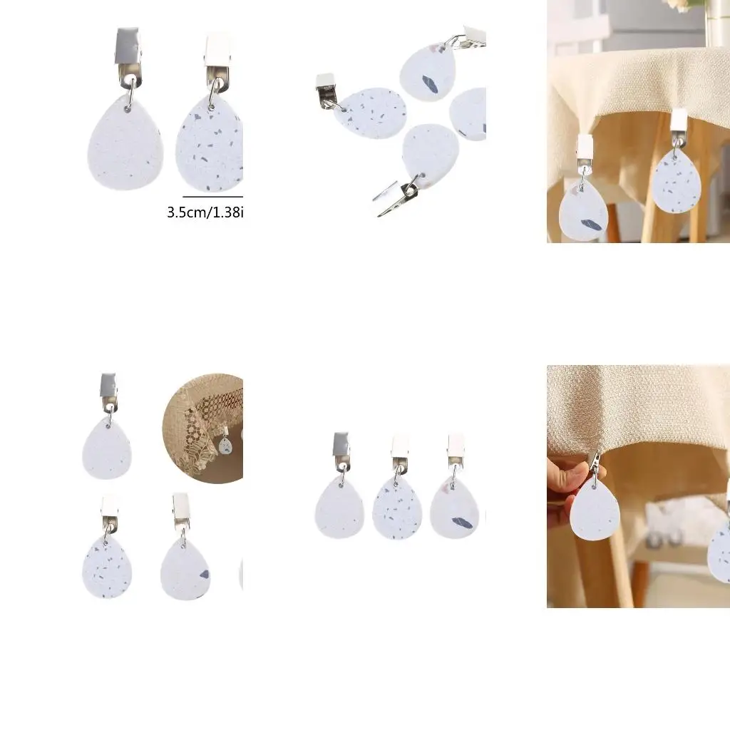  4Pcs Table Cover Weights Stone Iron Tablecloths Pendants Table Cloth Pendant Tablecloth Clips Tablecloth Weights Clips