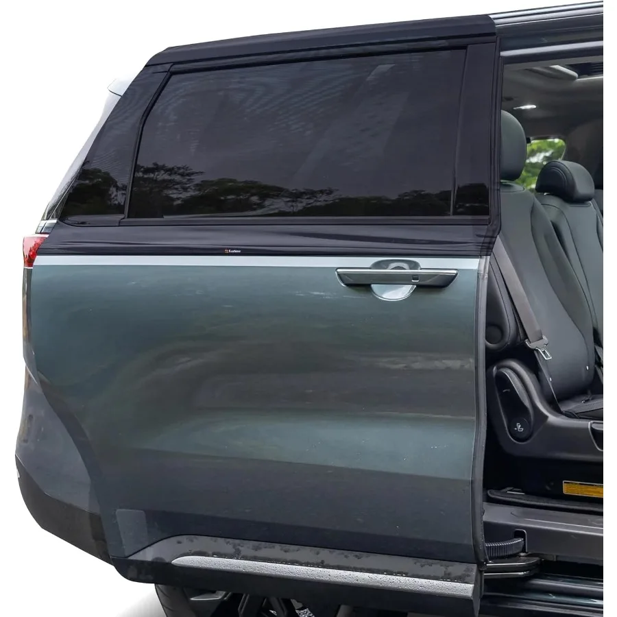 

Elastic Mesh Car Window Sun Shades for MPV and Minivan Sliding Door Rear Windows Enhances Baby and Passenger Comfort with UV Pr