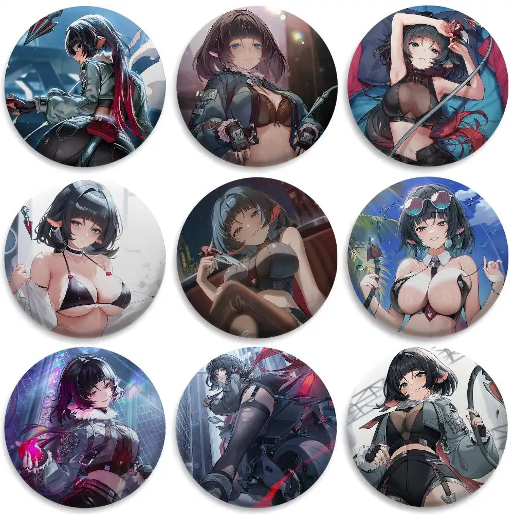 

Jane Doe Zenless Zone Zero Badges Round Exquisite Badge Brooches Creative Pins For Clothes Hat Backpack Gift Accessories