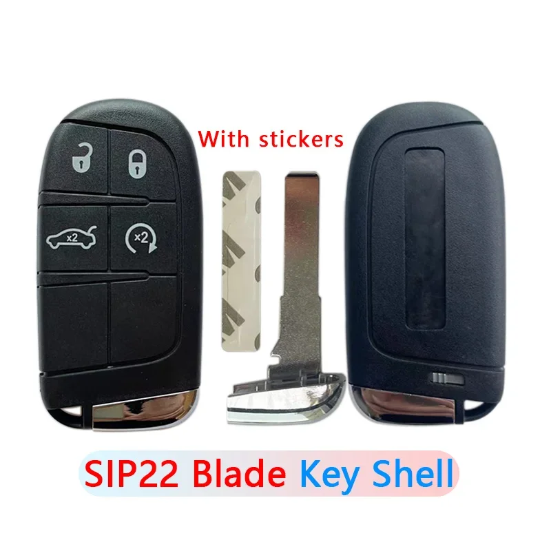 Suitable for Jeep Dodge Renegade Chrysler small car 4 button SIP22 blade keyless Go intelligent remote control car key box Notes