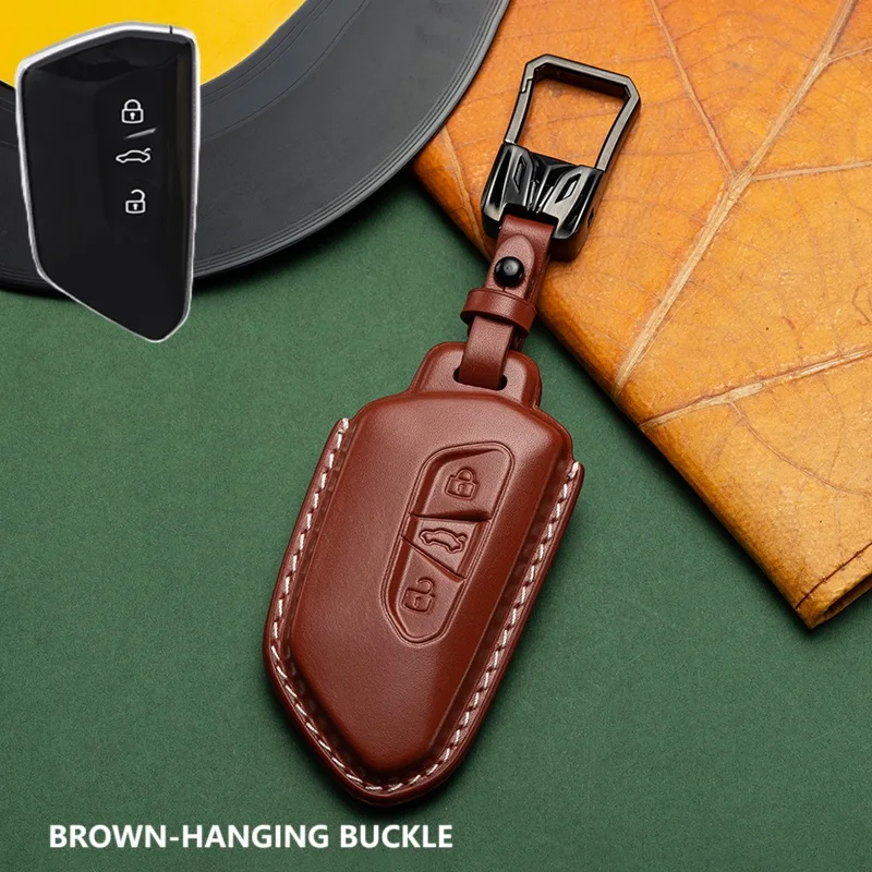 

Car Key Case suitable for VW Volkswagen Golf 8 car key case, ID.4X CROZZ, Talagon, ID.6X genuine leather cove