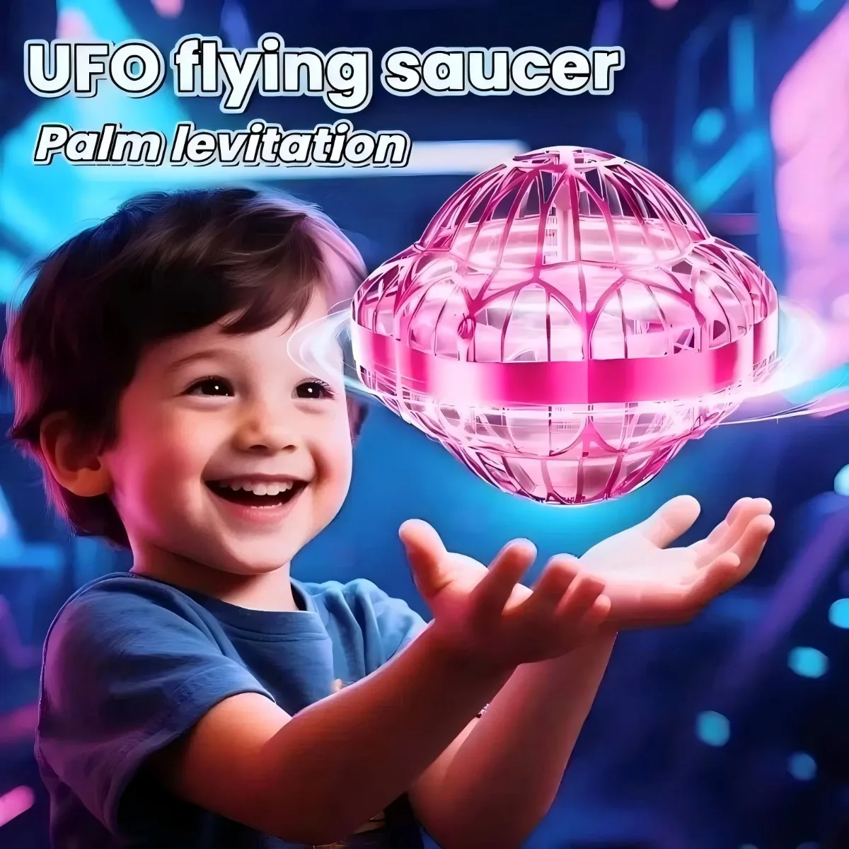 UFO Intelligente Sensing Vliegende Bal Zwevende Schotel Drijvende Bal Zwarte Technologie Vingertop Gyroscoop Buiten Kinderspeelgoed