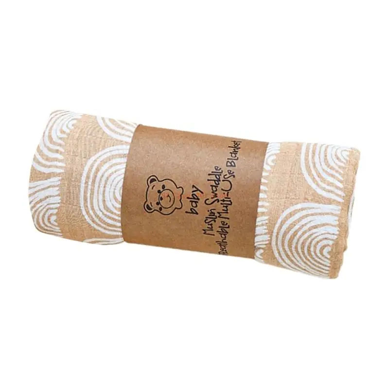 بطانية قماط لطيفة للرضع 96GC مع قماش قابل للتنفس بطباعة مميزة لحديثي الولادة