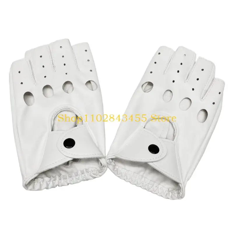 49MC Trendy Women Open Finger Gloves Punk Rock Mesh Inserts Great Concerts Photo
