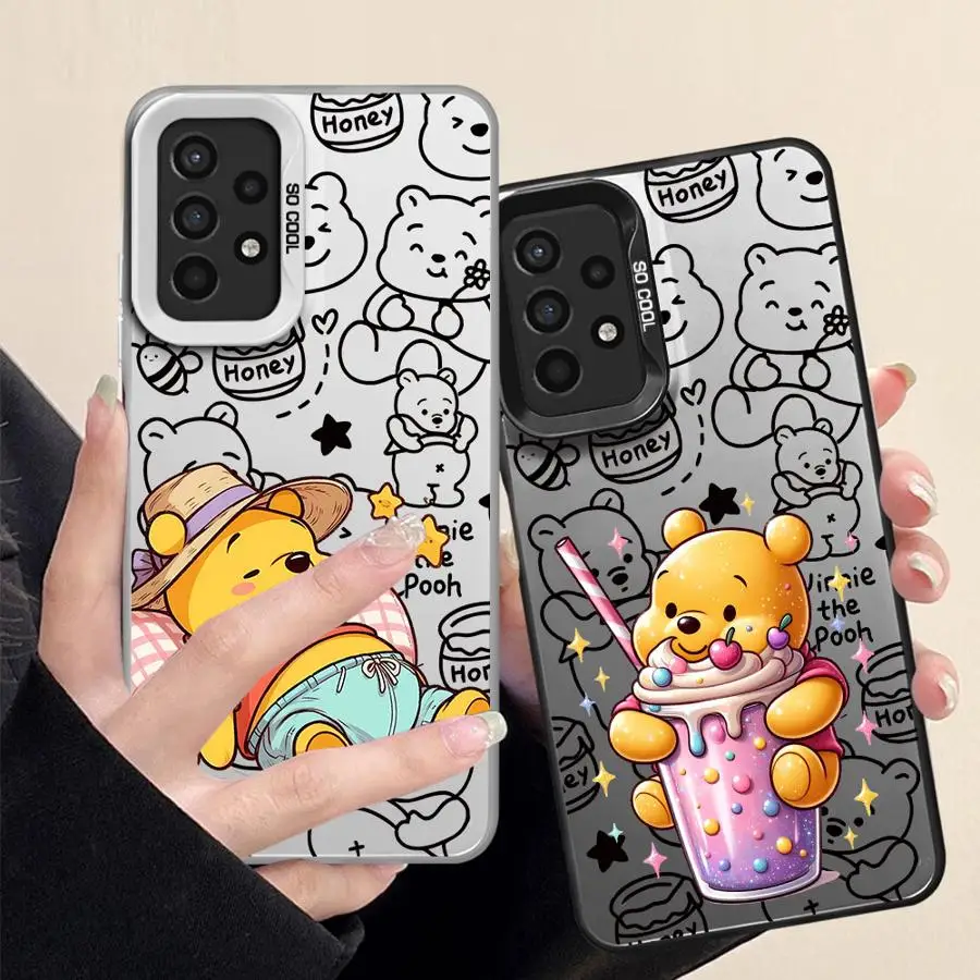 Disney Cute Winnie The Pooh Phone Case For Samsung For Galaxy A25 A13 A15 A12 A22 A16 A34 A32 A14 A24 A23 Soft Cover