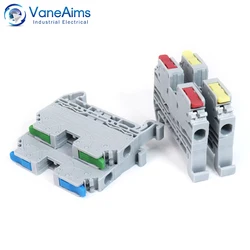 10pcs KV2.5 Wire Connector 28-12 AWG 1-to-1 In-line type Electrical Cable Connector Din Rail Terminal Block For Quick Connection