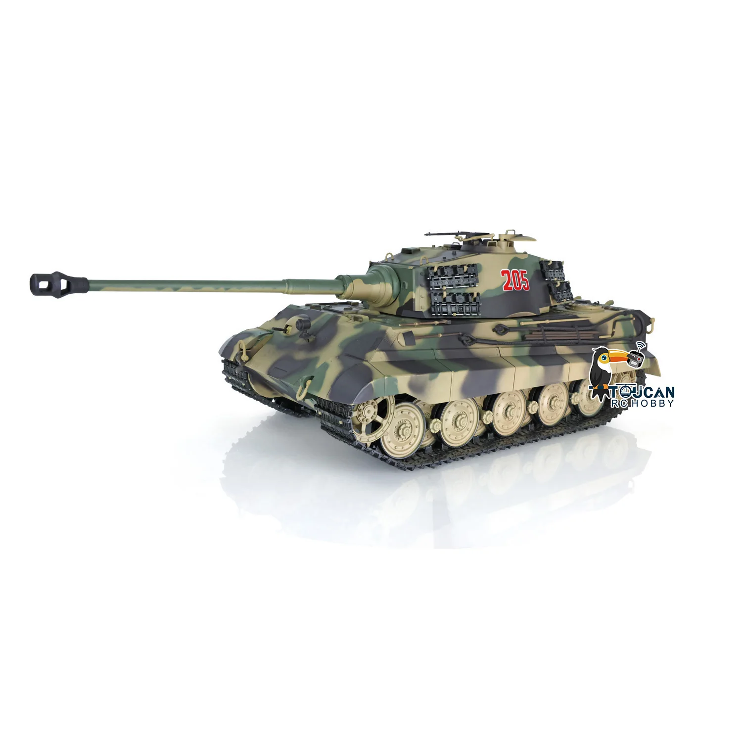 

US Stock 1:16 RC Tank Model 3888A 2.4G Heng Long 7.0 King Tiger RTR Realistic Design Collectible Toy Model Panzer Gift