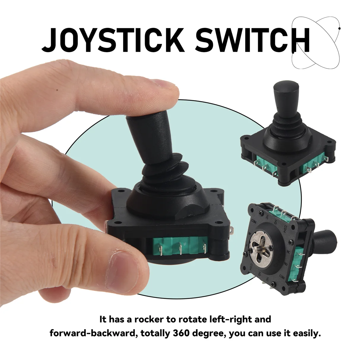 Joli à Joystick AC 240V 5A 4NO 4NC Momentané 2.5mm à Filetage Fiosphoré