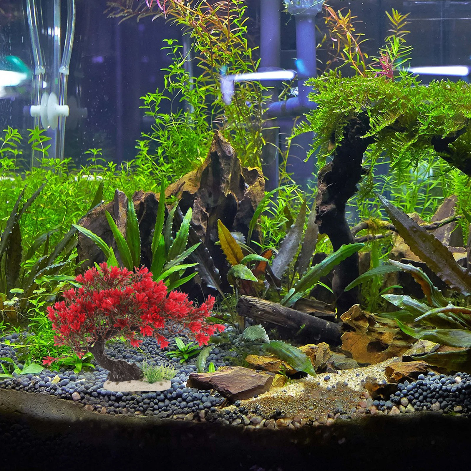 

Large Fish Tank Plant Decor Realistic Fake Aquarium Plants Durable Plastic Fish Tank Accessories For Home Office Decoration