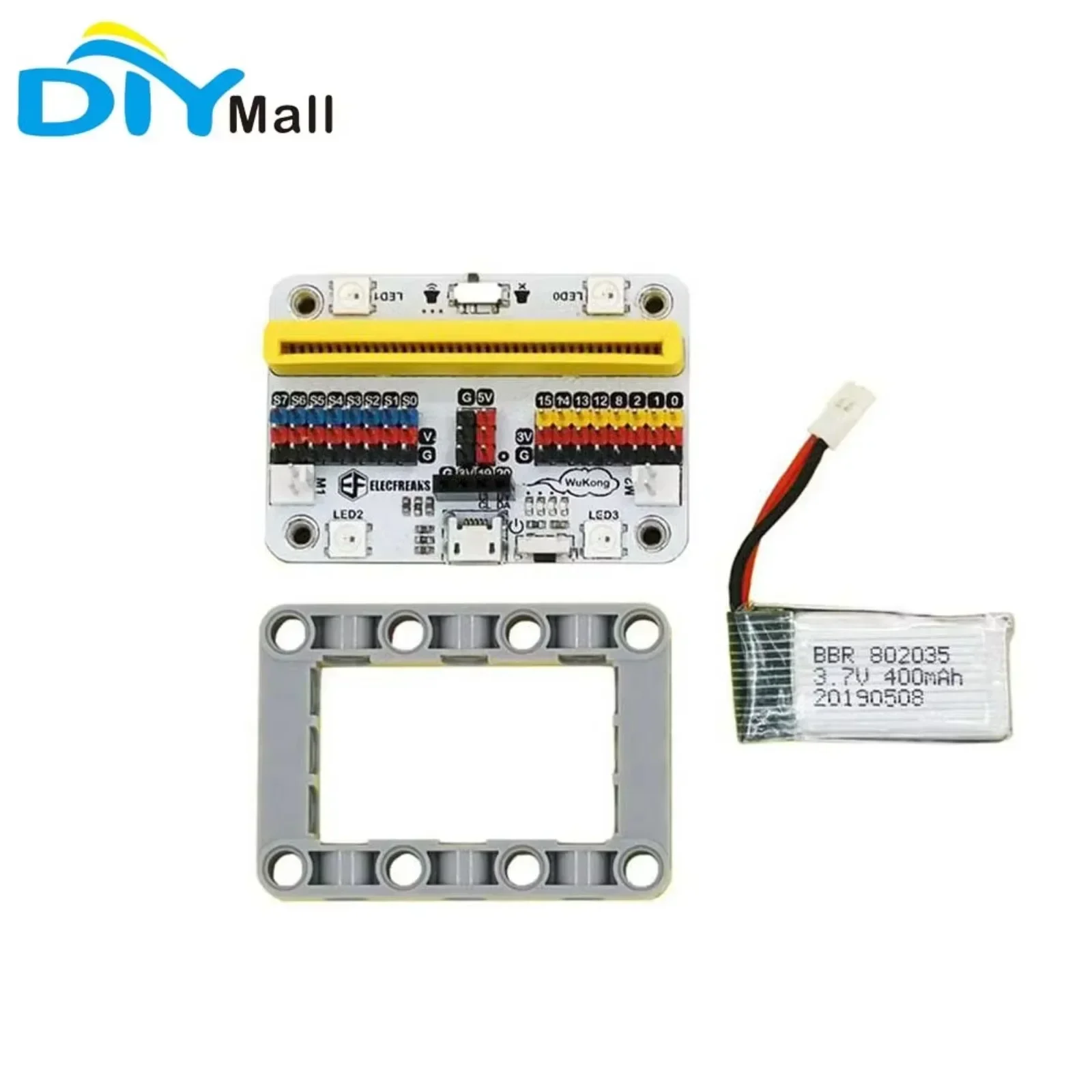 

Плата расширения ELECFREAKS micro:bit Wukong, совместимая с Legoeds, 8 сервоприводами, двойными подключениями двигателя