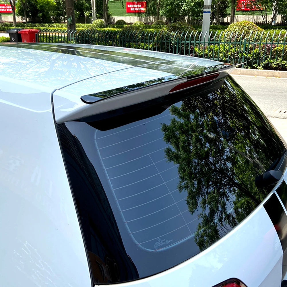 Spoiler traseiro Telhado Asa para Volkswagen, VW Golf 7, MK7, GTI R, GTD, 2013-2019, porta traseira preta, aba da janela, tampa do tronco, divisor de lábio