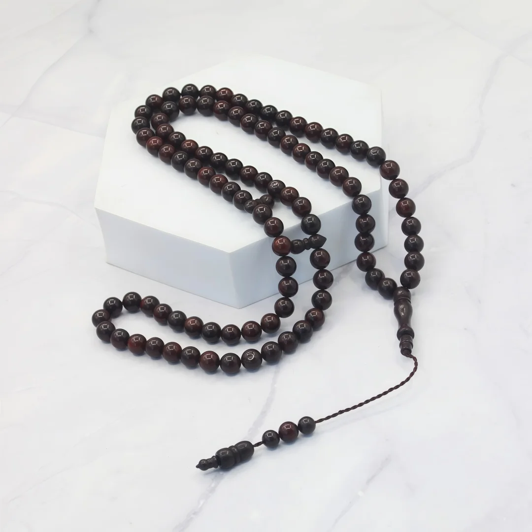 Cooke 6mm 99‑bead mala, natural high‑density raw seed hand‑held prayer beads for manipulation, counting and decorative bracelet