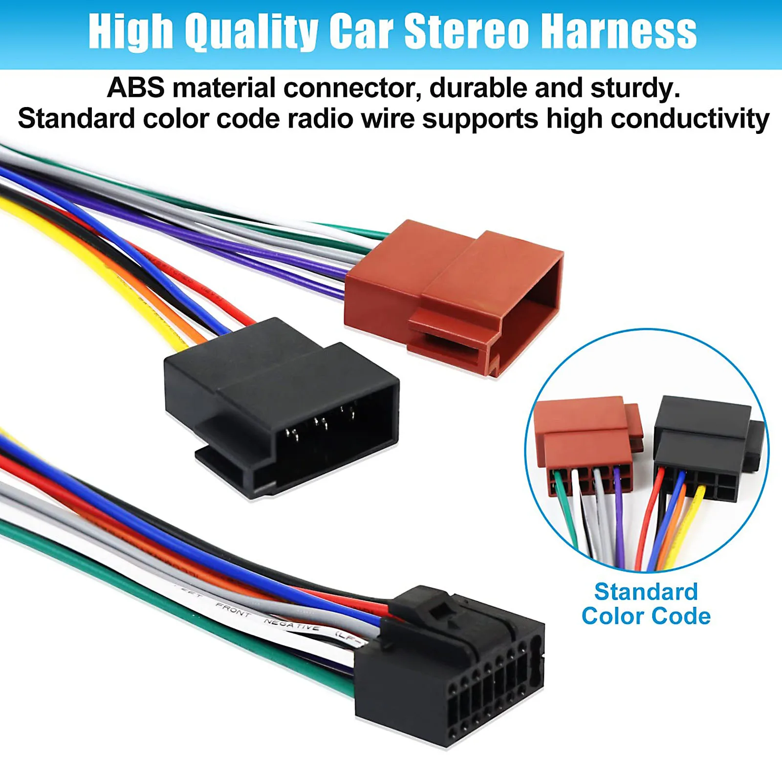 1 قطعة 16 دبوس ISO الأسلاك تسخير موصل محول ل كينوود JVC راديو السيارات محول صوت اكسسوارات السيارات