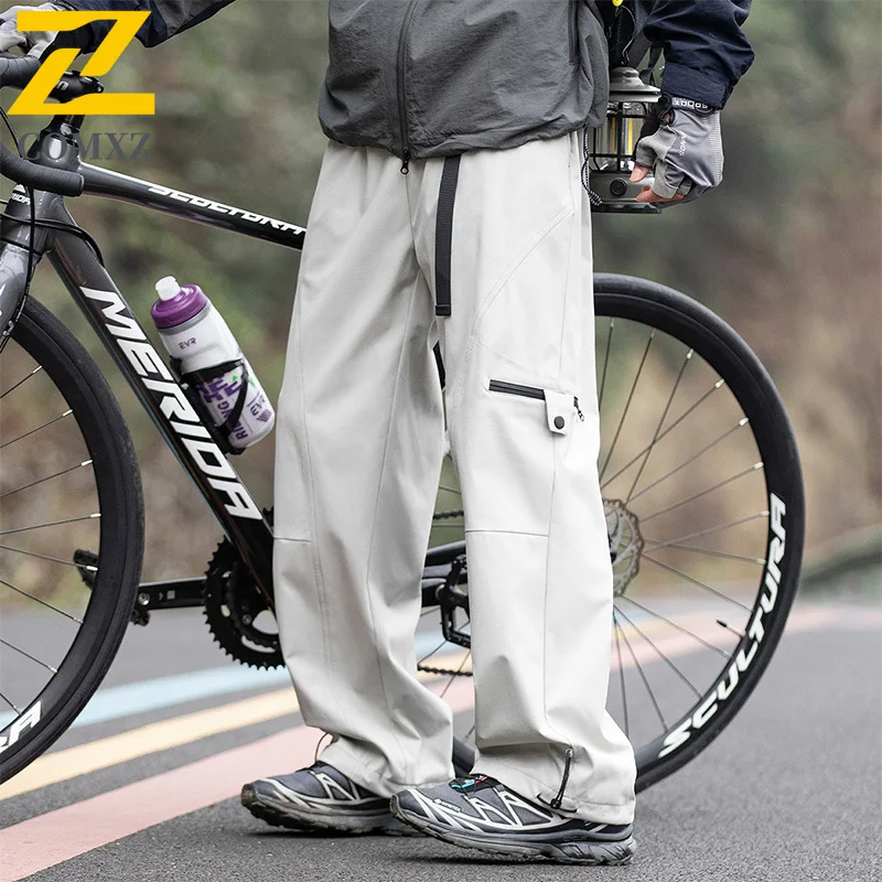 New Men's Soft Cargo Pants 2025 Autumn Vintage Lightweight Sweatpants Utility Outdoor Camping Cycling Essential Comfort Pants
