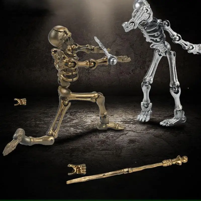 Middeleeuwse Schedel Actiefiguren Beweegbare Robot Multi-Jointed Dummys Volledig Gelede Figuren Speelgoed voor Bureau Display Beeldje Model