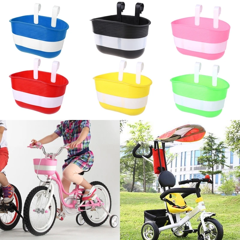 New 1 Pc Bicycle Basket Bicycle Bags Children Bike Plastic Hanging Front Handlebar Carrier Saddlebag