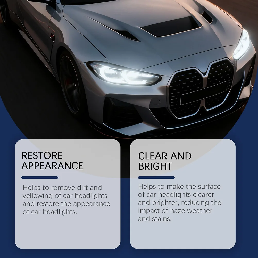 DIY Headlight Lens Restorer For Clear-vision. Enhances Vehicle Aesthetics And Resale Value. Night Driving Safety Essential.