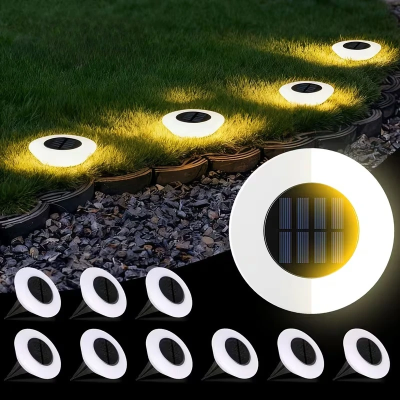 Solar Ground Light Outdoor Waterproof Landscape Lighting Spike Lamp for Driveway Backyard Walkway Garden