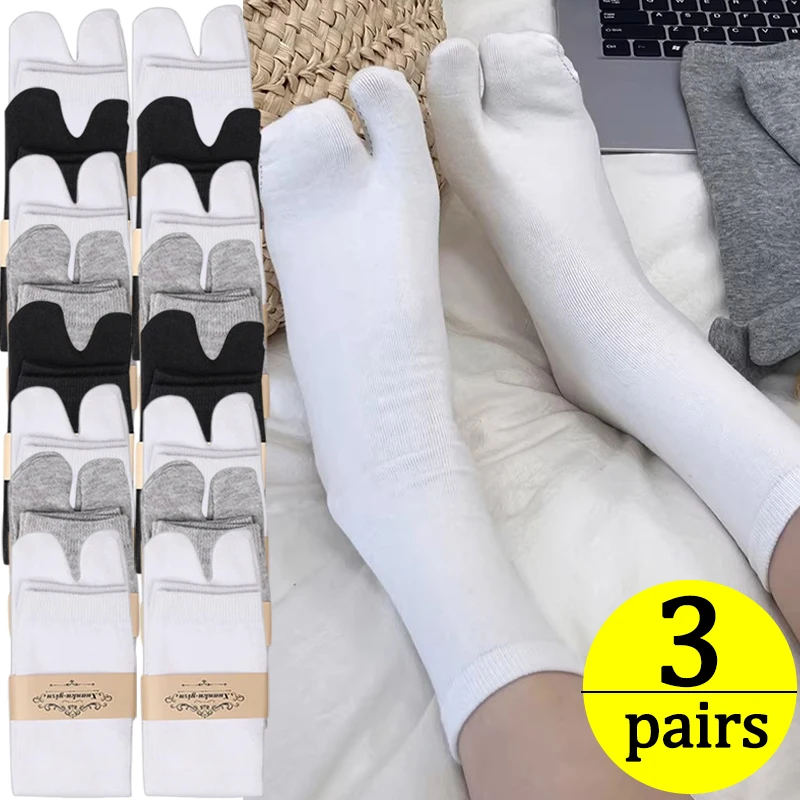 Fashion Japanese Style Tabi Toe Socks for Men Women Summer Fiber Two Finger Socks Kimono Flip Flop Sandal Split Tabi Toe Sock