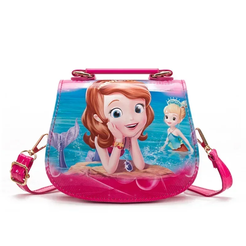 Disney Frozen 2 Elsa Anna  princess children's toys shoulder bag girl Sofia princess baby handbag  kid fashion shopping bag gift