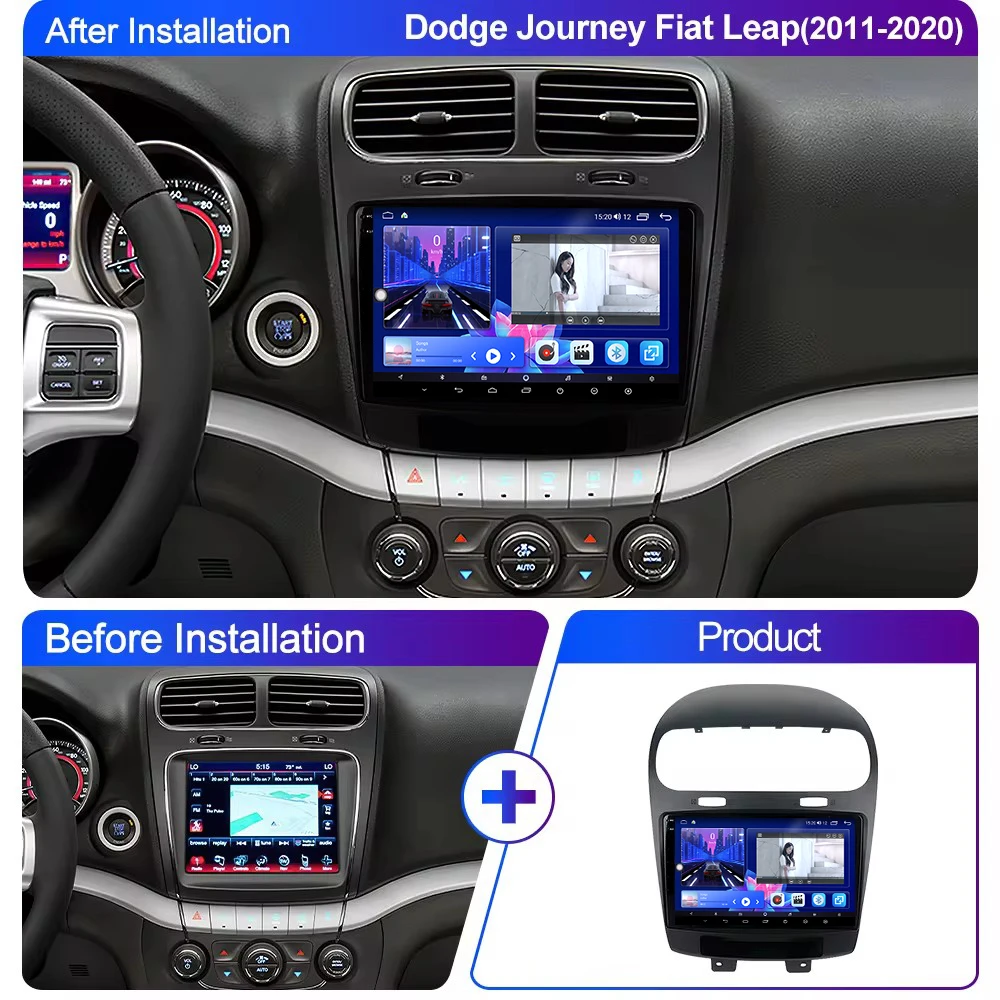 Android 13 For Dodge Journey Fiat Leap Freemont 2011 - 2020 Car Radio Multimedia Player Navigation 4G+Wifi GPS DSP Carplay Auto