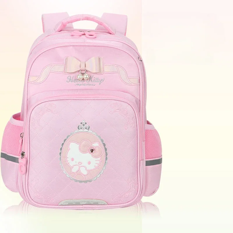 Cartable Hello Kitty Sanurgente pour élèves du primaire, sac à dos décontracté, sac à dos léger, allègement de la charge