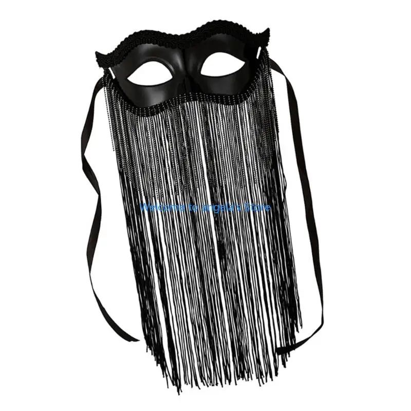 X4yc masquerades masker mardi gras masker masker kanten vossen katten gezichtsmasker met bloemen kwastjes fringe sluier half