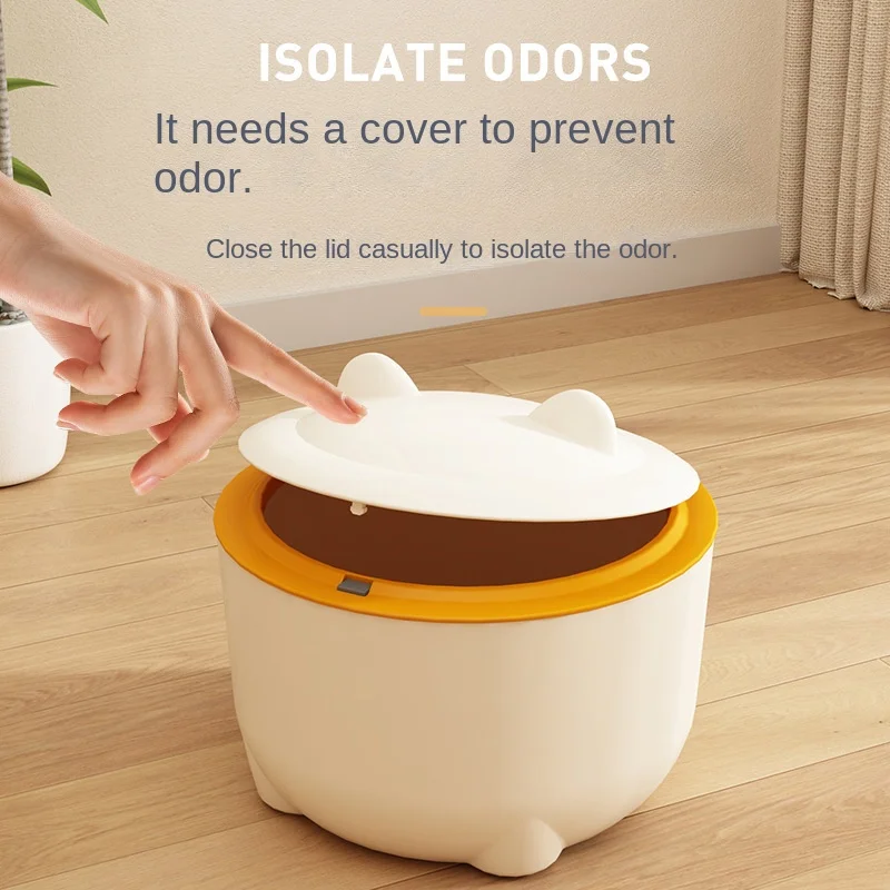 Cat Excrement Trash Can Fully Enclosed Cat Litter Basin Cat Toilet Cat Litter Special Garbage Can Excrement Supplies