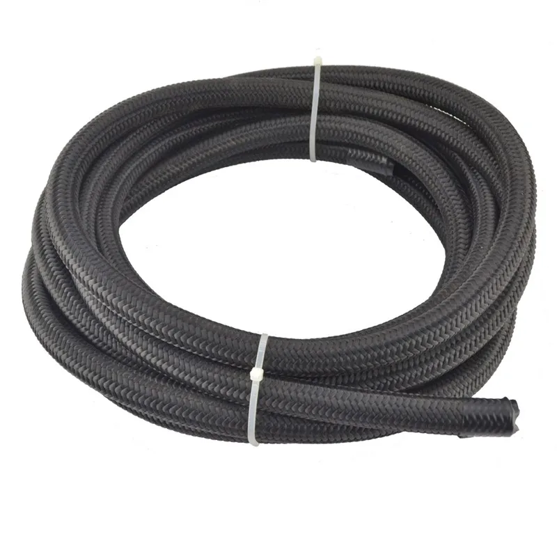 Length 5M AN10  Nylon Braided Fuel Hose Oil Gas Cooler Hose Line Pipe Tube with 10PCS 0/45/90/180 Degree Hose End Fitting Kit