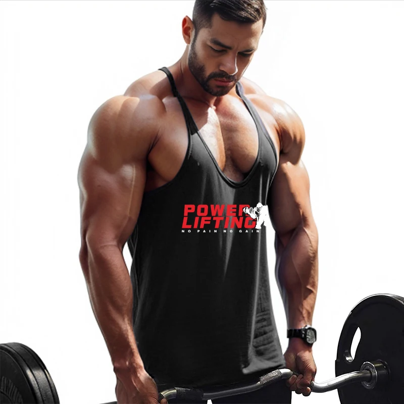 European American Men\'s Tank Tops Fitness gym Clothing ​Muscle Sleeveless Sportswear Summer Shirts Man Bodybuilding Running Vest