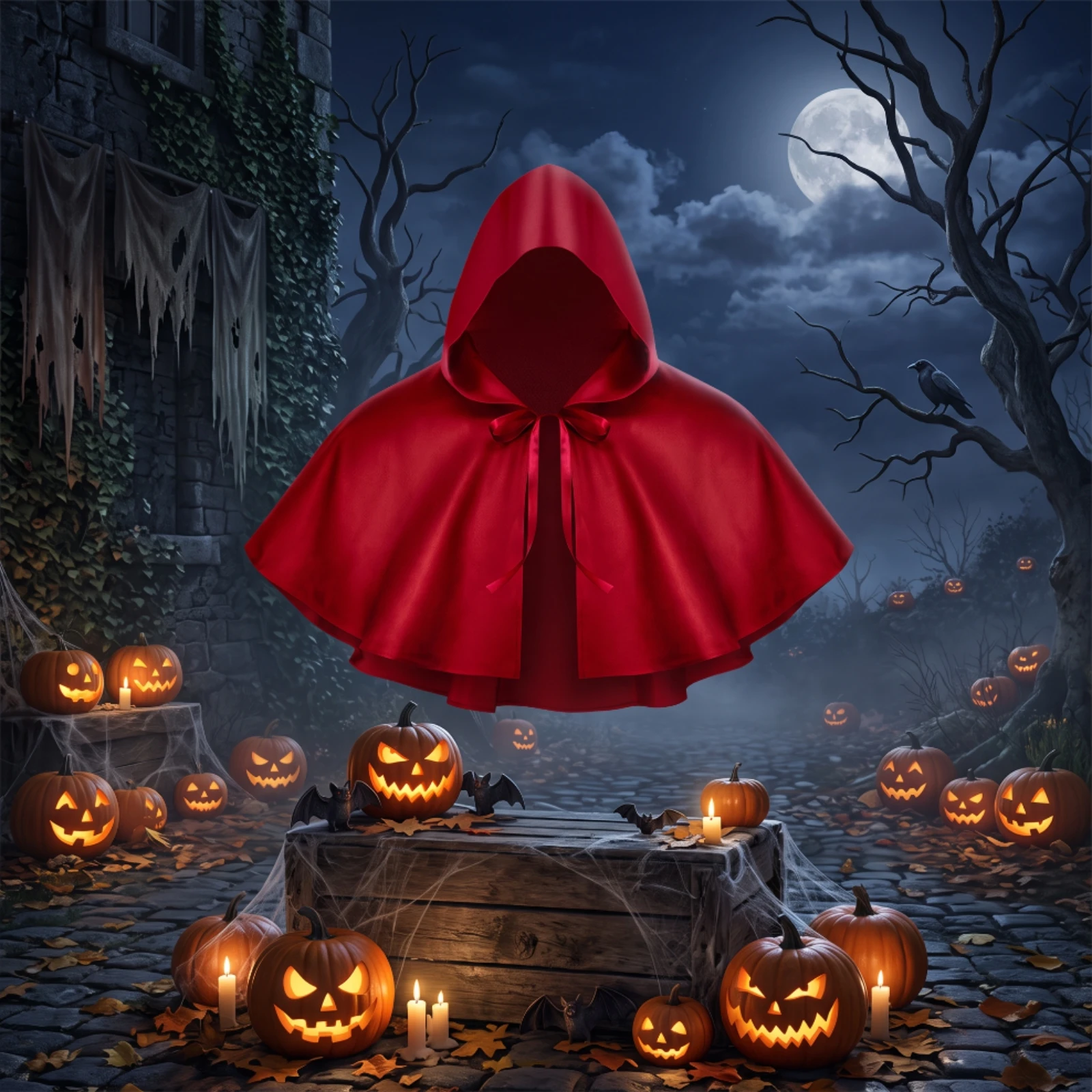 Hooded Cape Shiny Hooded Cloak Cape with Hood Draped Short Cloak Pointed for Cosplayers, Cosplay, Halloween